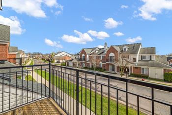 the preserve at ballantyne commons apartments balcony and street views at Cidermill Village Apartments in Rochester Hills, MI 